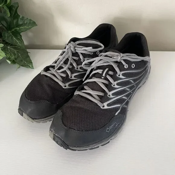 Merrell Bare Access GTX Womens Trail Running Hiking Shoes 10 Black Gray Silver - Picture 3 of 16